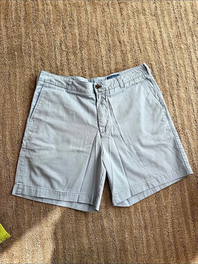 Coast Cotton Flat Front Shorts in Blue Size 34